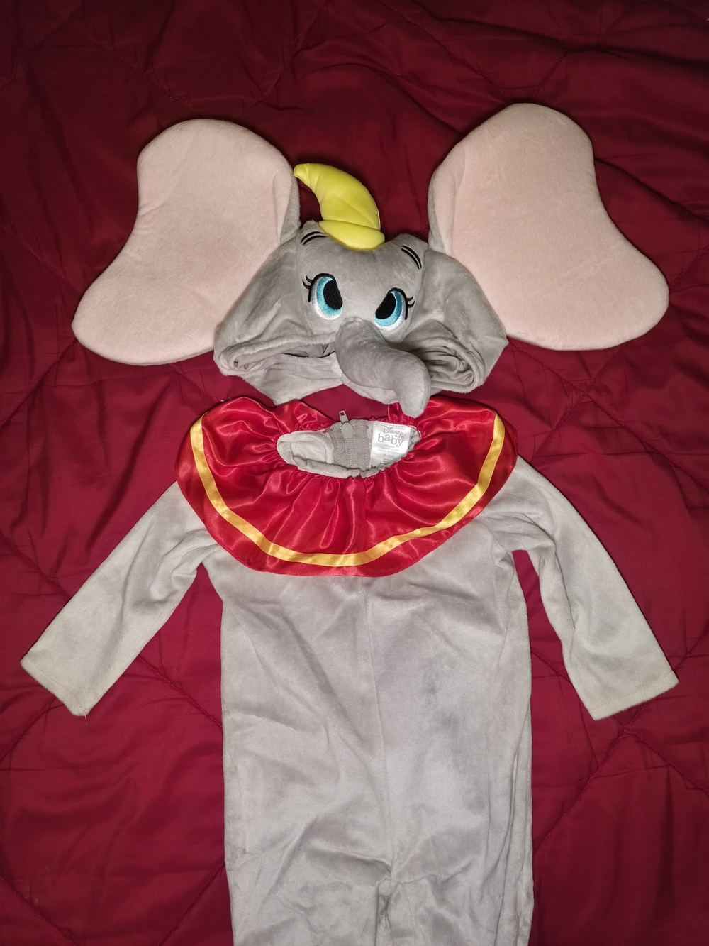 Dumbo Elephant Baby Costume with Red Collar